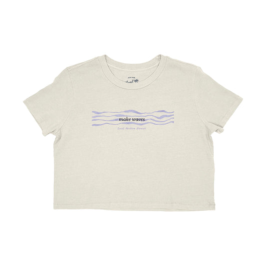 MAKE WAVES CROP TEE