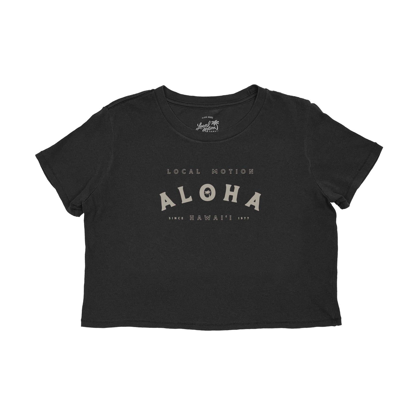 RETRO ALOHA CROP TEE